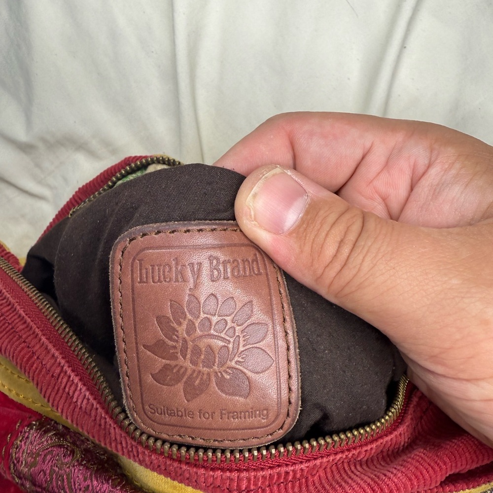 Lucky Brand Brown Leather Logo Patch Purse - Picture 5 of 9